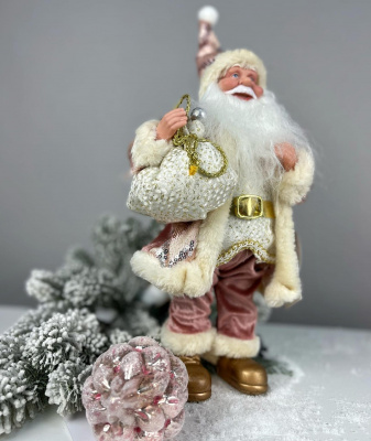 Дед мороз с мешком (стоит) 30 см сувенир