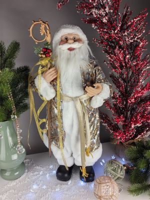 Дед Мороз 70 см в блестящей шубе сувенир