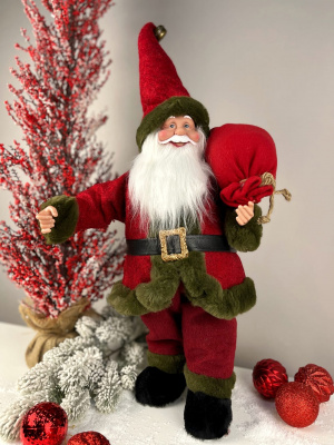 Дед Мороз красный с мешком 47 см сувенир