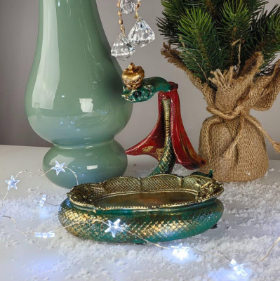 Подставка для украшений с царевной змеей новогодний сувенир